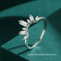 925 Sterling Silver Ring Trendy Gold Plated Rings